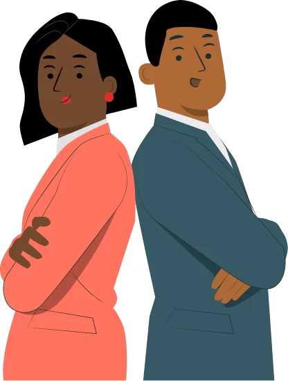 two people officially dressed vectors | group of engineers vectors | Rubis Energy Uganda guiding principles